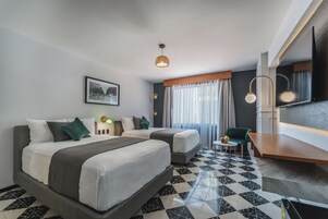 Superior Double Room, City View | Premium bedding, minibar, in-room safe, desk