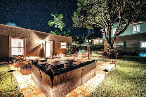 Maison Deluxe, plusieurs chambres, vue sur le jardin | Terrasse/patio