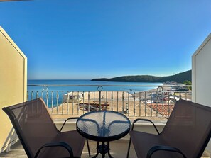 Superior Apartment, Balcony, Partial Sea View | View from room - Beachfront Hotel Palma Jaz (Budva)
