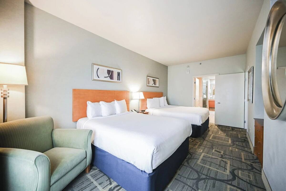 One-Bedroom - Balcony & View | 1 bedroom, desk, laptop workspace, blackout drapes