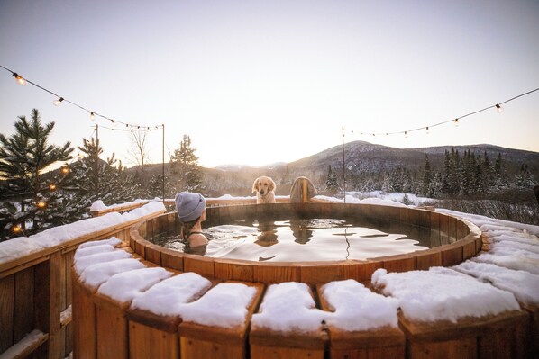 Outdoor spa tub