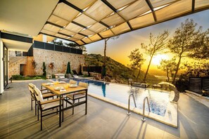 Luxury Villa, Sea View | Terrace/patio