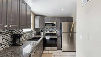 Fridge, microwave, oven, ice maker