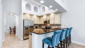 Villa (3 Bedrooms) | Private kitchen | Fridge, microwave, oven, stovetop