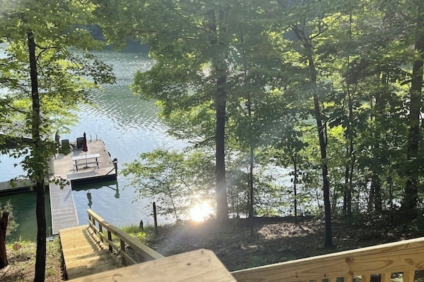 View of the dock from the house