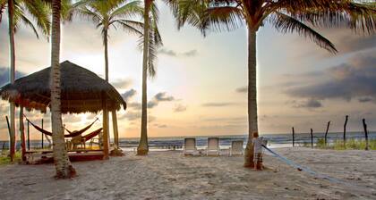 Paradise Beachfront House, 5-bedroom, hut and beach beds in Isla Portete