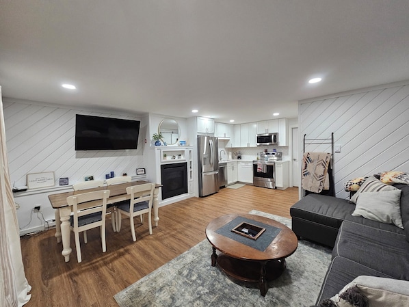 TV connectée, cheminée