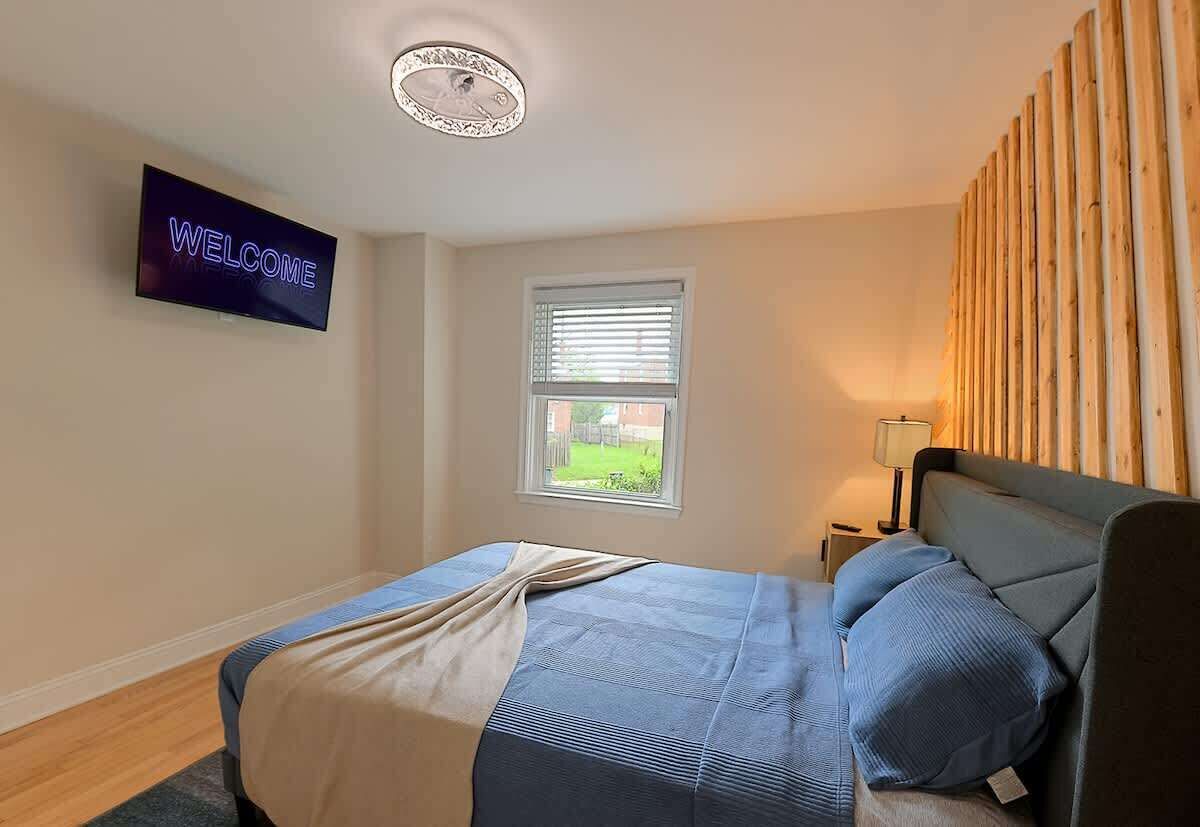 2 bedrooms, iron/ironing board, travel crib, WiFi