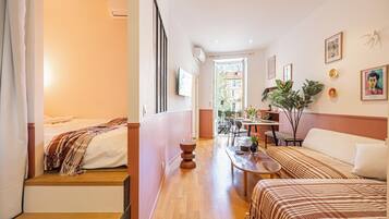 2 chambres, fer et planche à repasser, Wi-Fi, draps fournis