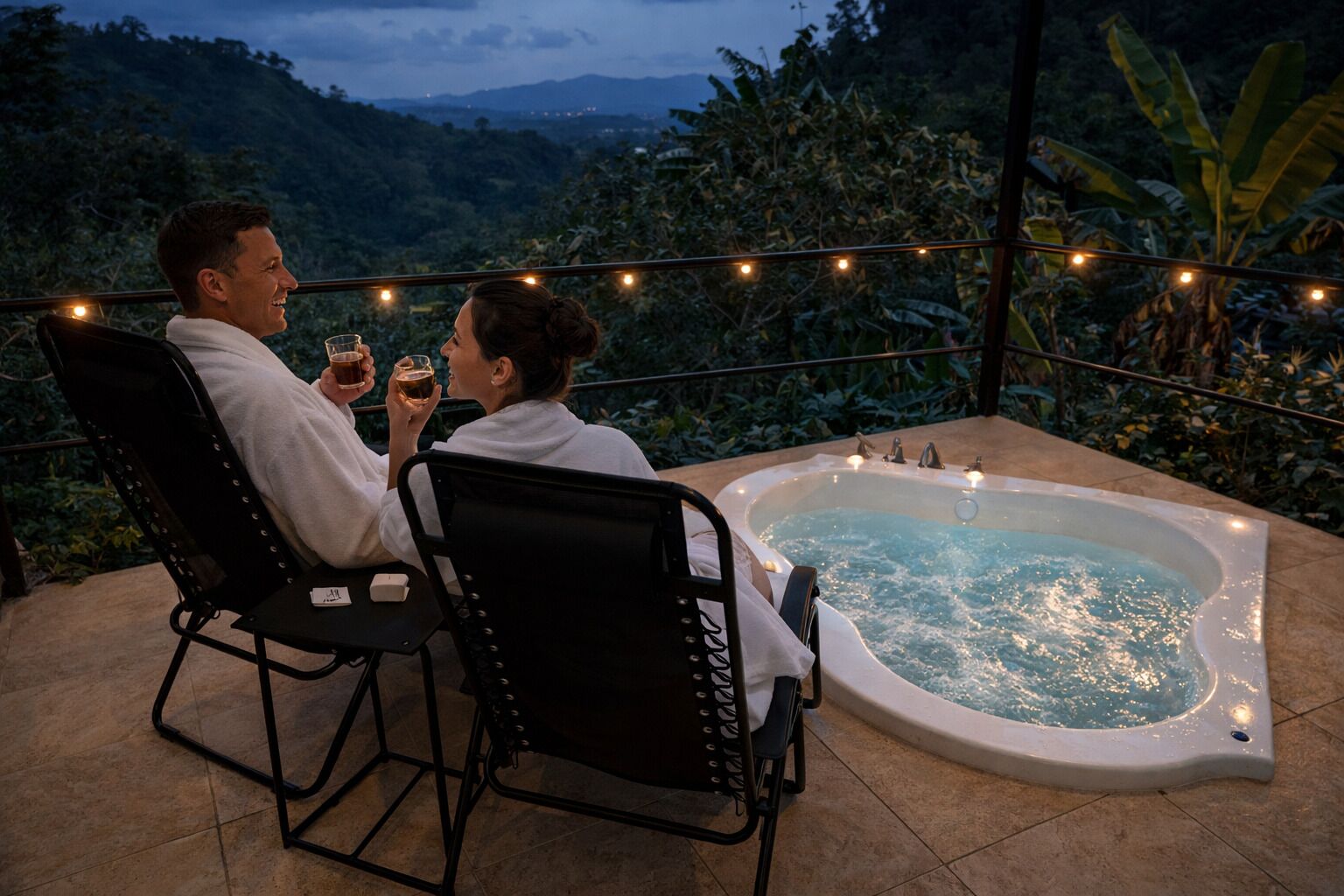 Outdoor spa tub