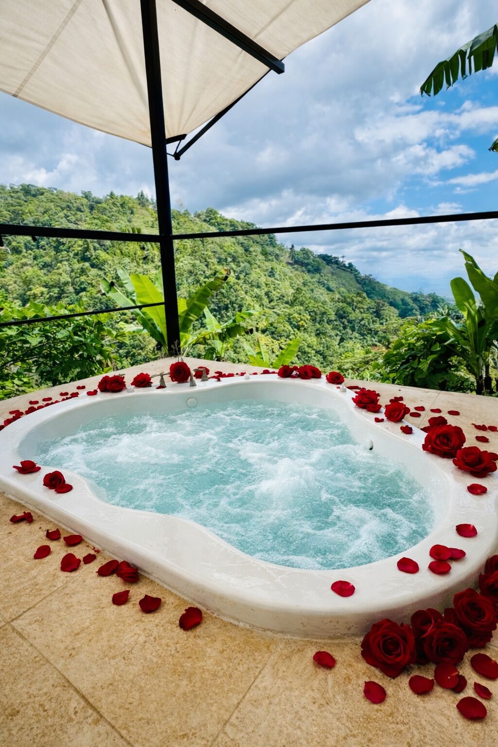 Tina de hidromasaje al aire libre