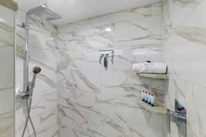 Hair dryer, towels