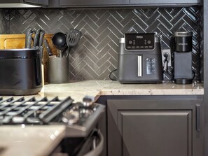 Microwave, oven, stovetop, dishwasher