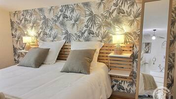 2 chambres, fer et planche Ă repasser, Wi-Fi gratuit, draps fournis