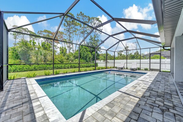 A heated pool