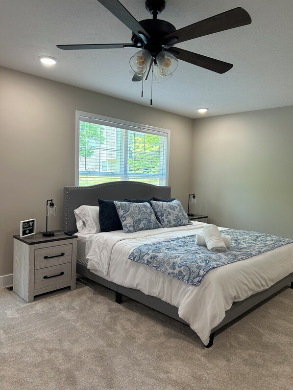 3 bedrooms, in-room safe, iron/ironing board, free WiFi