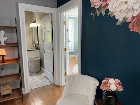 Interior. The Magnolia Room w/ Queen Bed