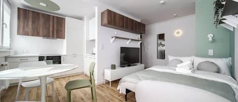 1 chambre, fer et planche Ă repasser, Wi-Fi, literie fournie