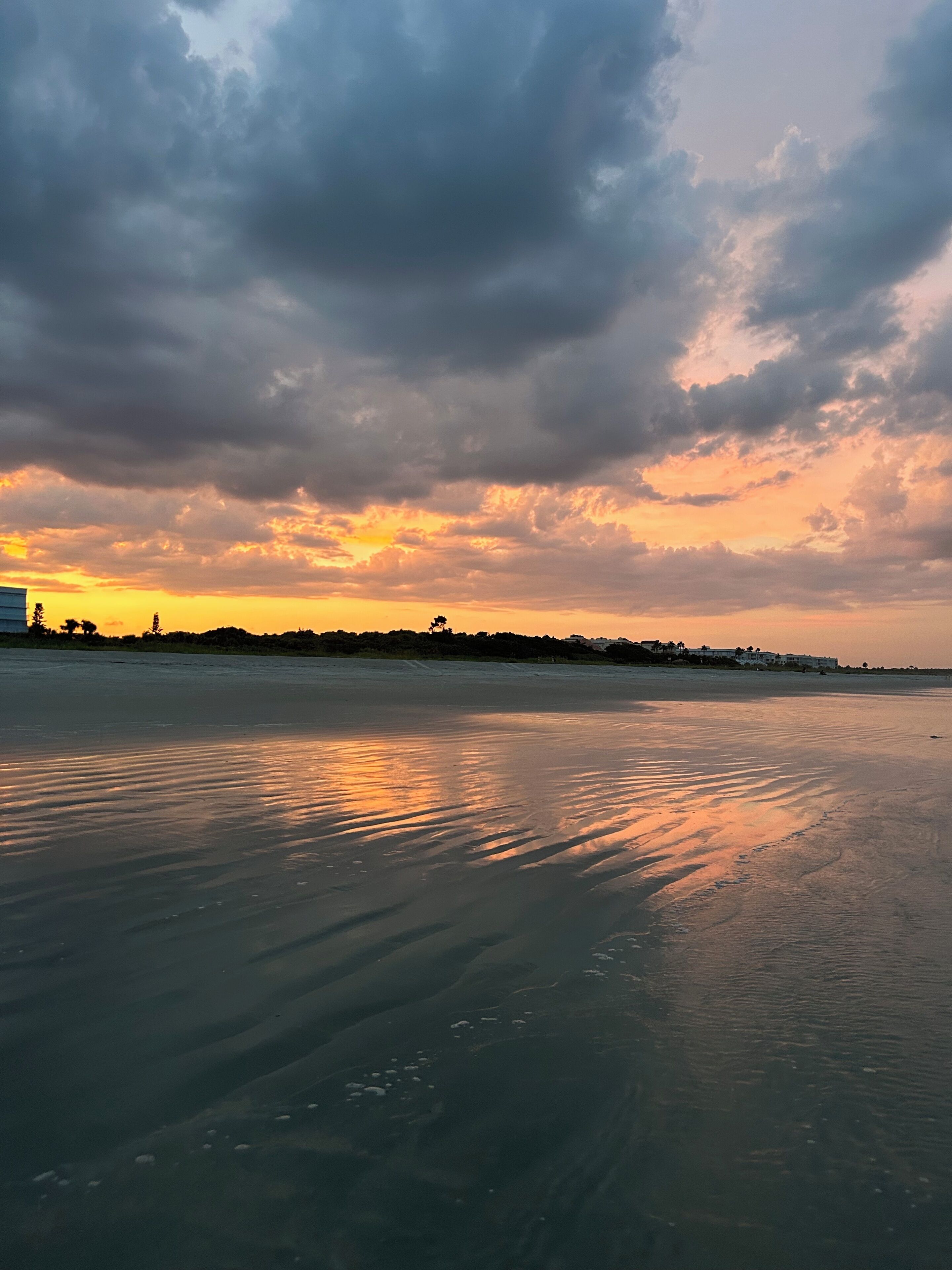 On the beach, sun loungers, beach towels