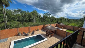 Deluxe-hus - 2 soveværelser - aircondition - udsigt til pool | Udsigt fra balkon