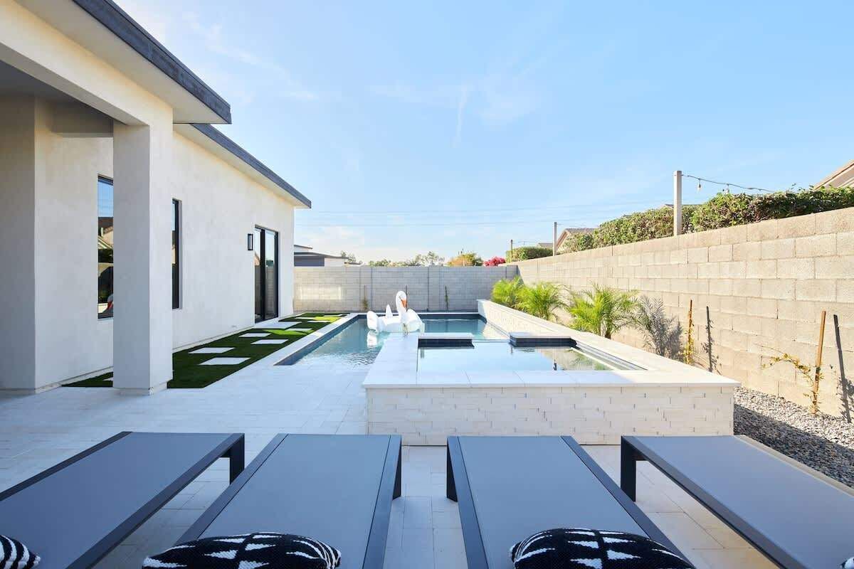 A heated pool