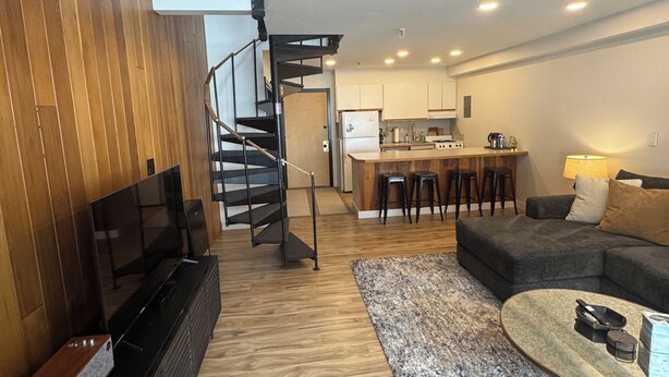 Smart TV, fireplace, DVD player, books - Ski In Ski Out Condo in Girdwood - 
Gorgeous views! Walk to shops & restaurants! (Anchorage)