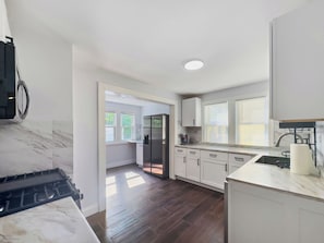 Microwave, oven, stovetop, dishwasher