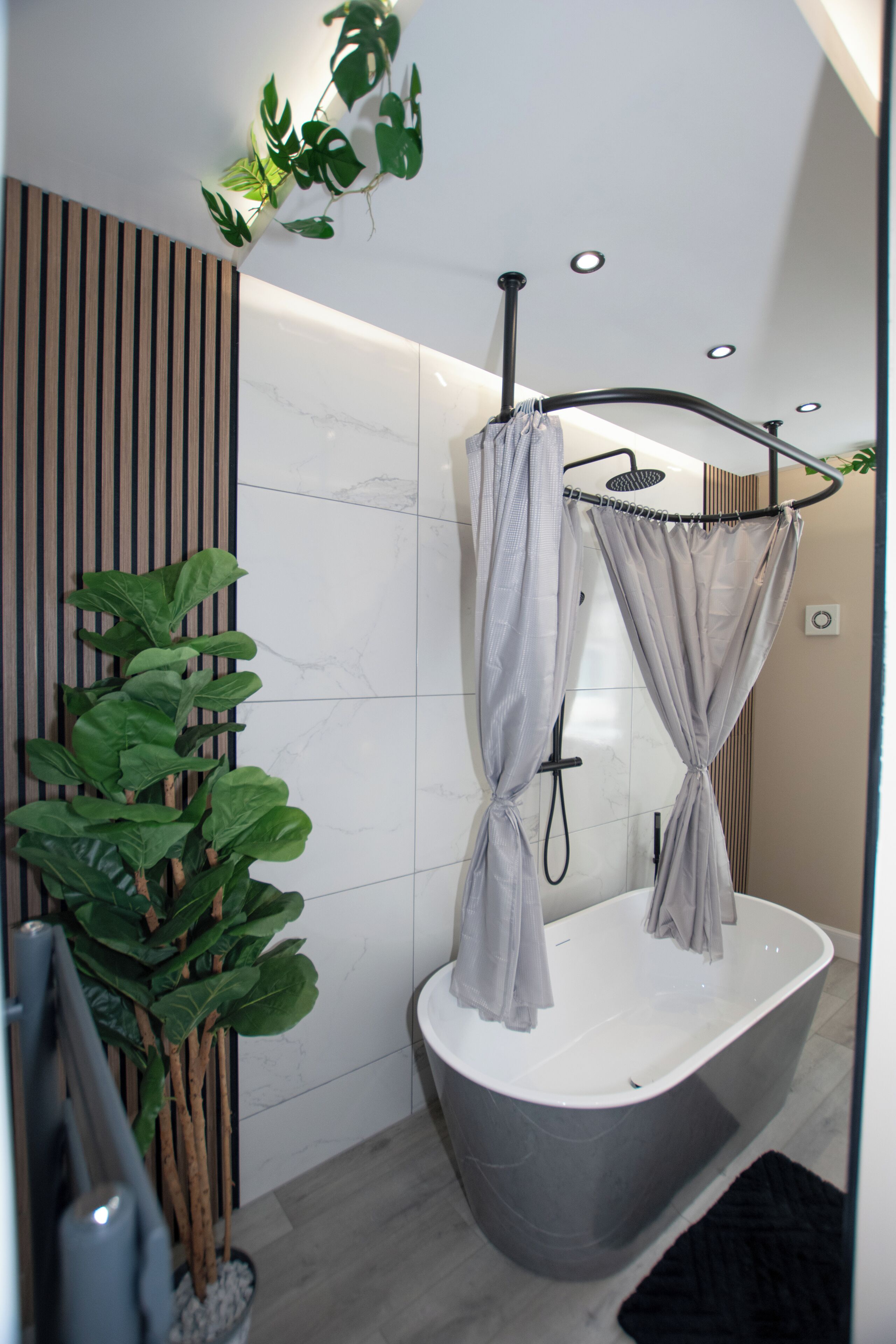 Hair dryer, towels