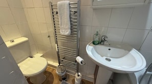 Secadora de cabello, bidet, toallas, jabón