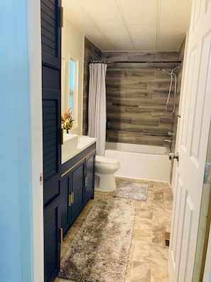 Hair dryer, towels, soap, shampoo - Dafna, Unit 5 - Cozy and stylish 3-bedroom house in quiet nature setting (Cromberg)