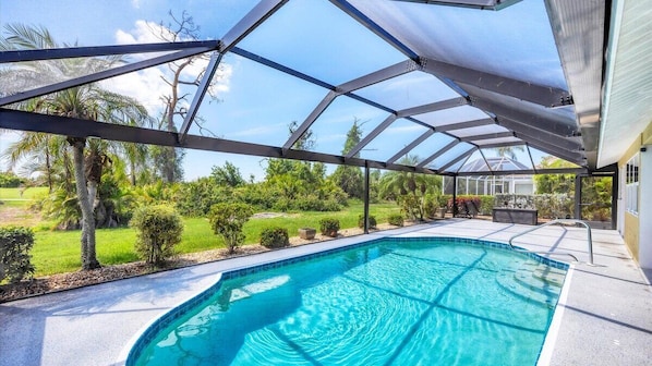 A heated pool