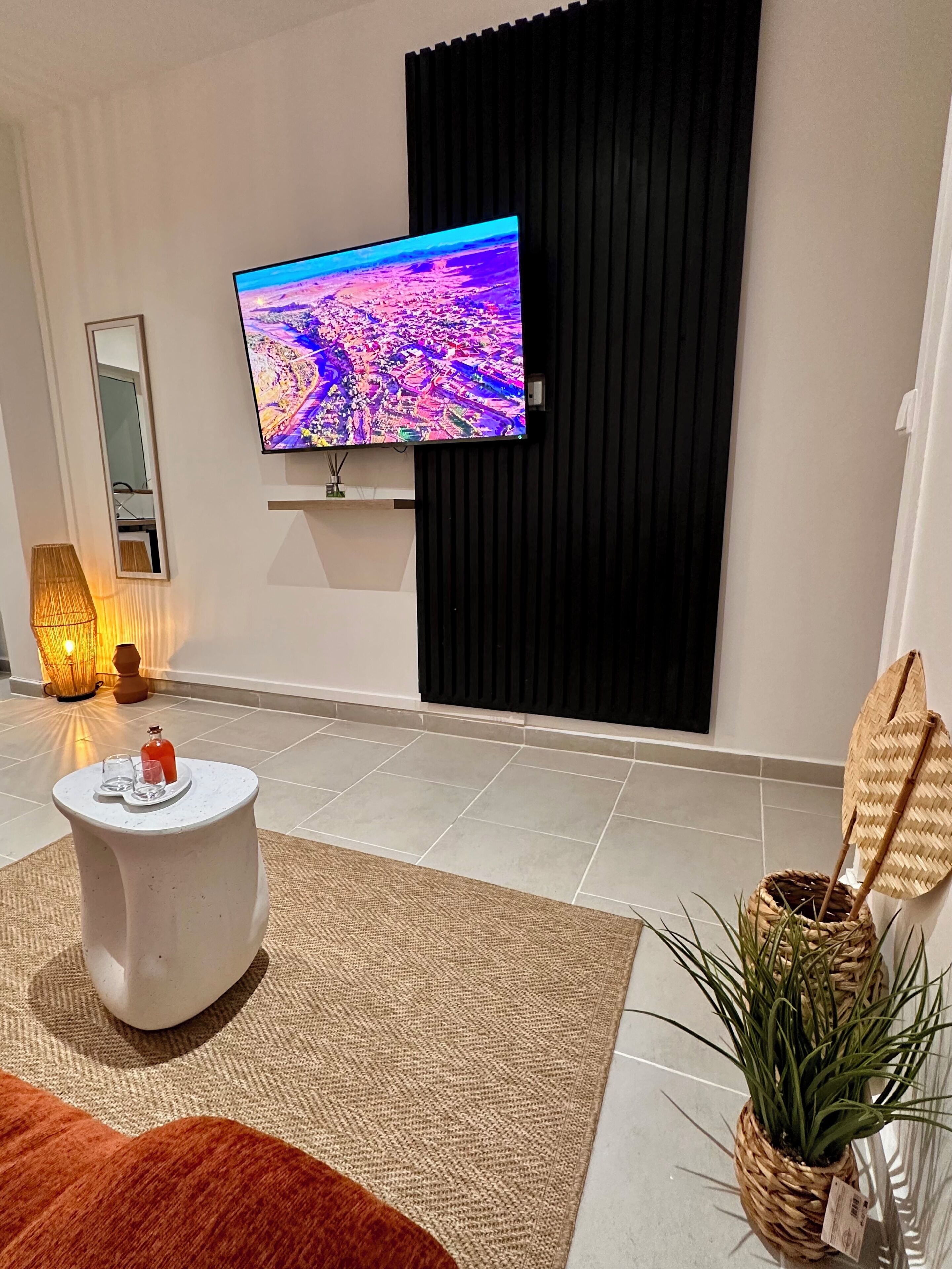 Superior Apartment, 1 Queen Bed with Sofa bed, Non Smoking | Living area | 50-inch Smart TV with satellite channels