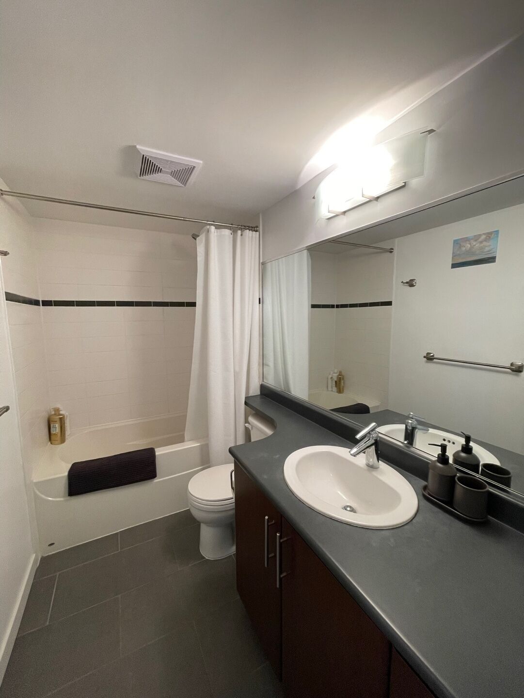 Hårføner, håndklær, såpe og sjampo