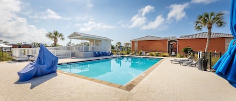 A heated pool