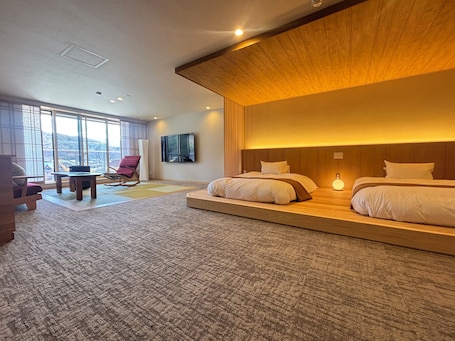 Superior Twin Room, Lanai, Mountain View | Free WiFi. Mt.Fuji&Rake Kawaguchi&Hotel Fuurin