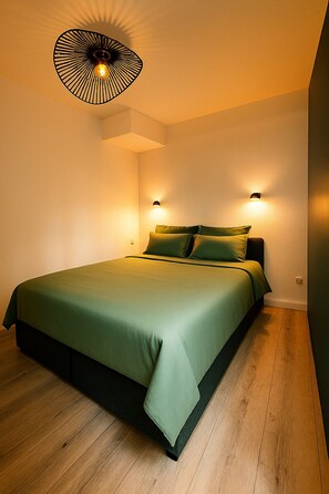 1 chambre, bureau, Wi-Fi, draps fournis