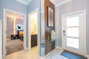 4 bedrooms, desk, iron/ironing board, travel cot