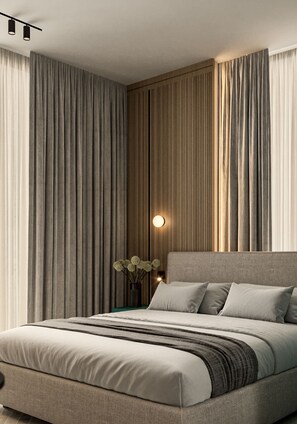 Executive Suite, Balcony, Sea View | 1 bedroom, in-room safe, blackout drapes, iron/ironing board - Poseidon Suites (Paphos)