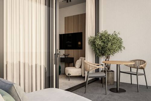 Executive Suite, Balcony, Sea View | Living area