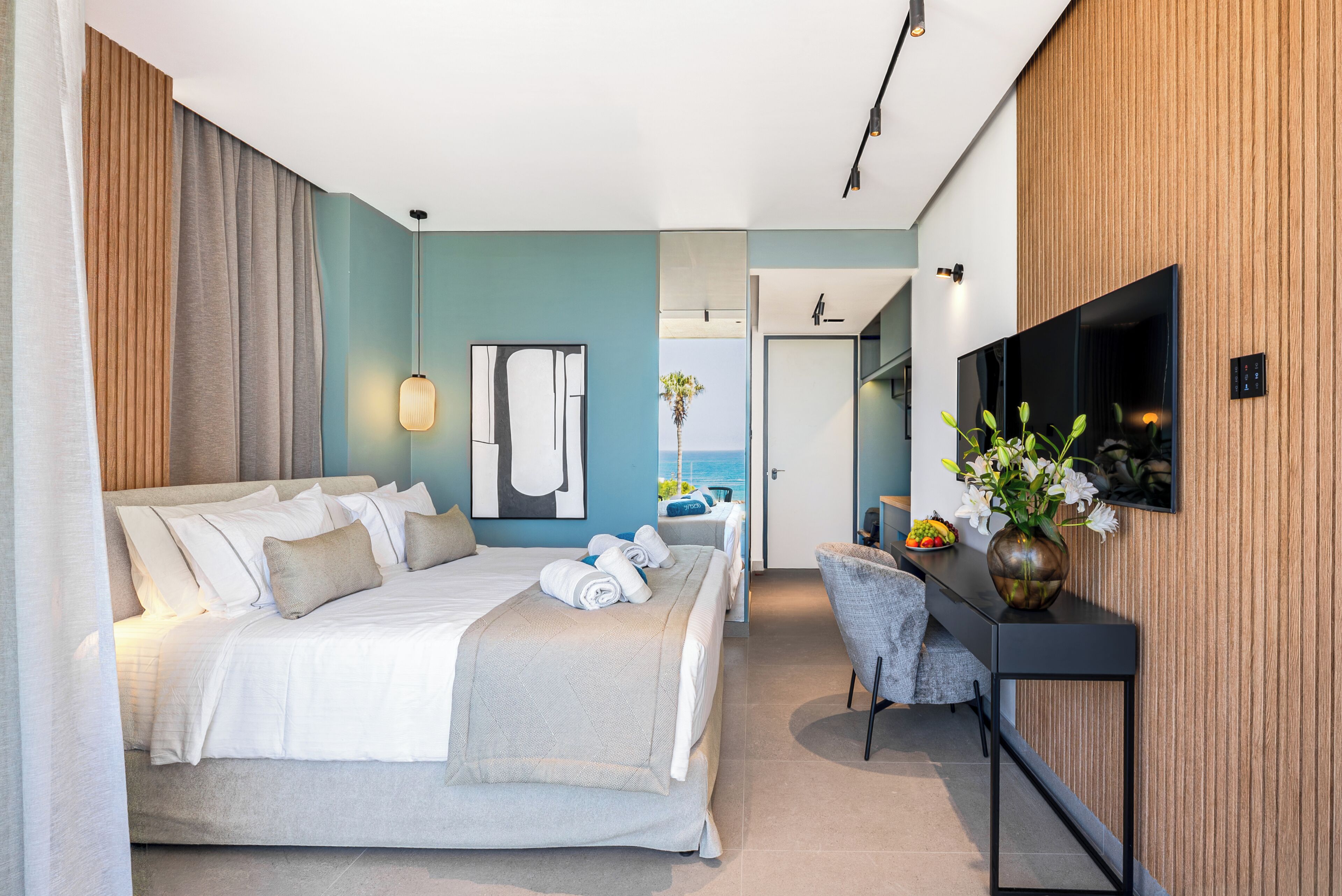 Suite Exécutive, balcon, vue mer | 1 chambre, literie de qualité supérieure, minibar