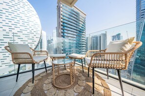Apartment, Balcony, City View | View from room - Sleek and Stylish 1BR Fully Furnished Apt (Dubai)