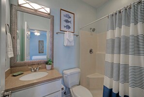 Shower, hair dryer, towels - Costa Bahia Full Bldg | Pool, Beach, Sleeps 100 (Port Aransas)