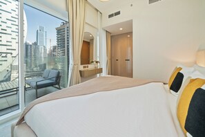 Apartment, Balcony, City View | 1 bedroom, free WiFi - Designer 1BR Apt Fully Equipped (Dubai)