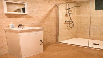 Shower, hair dryer