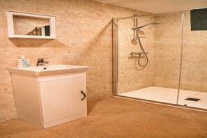 Shower, hair dryer