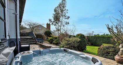 Bungalow in Dyserth with Hot Tub & Waterfall