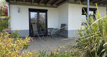 Ferienwohnung 'Rheingeschaut' mit Privatterrasse, Gemeinschaftsgarten und Wi-Fi