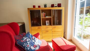 TV, lettore DVD, tavolo da ping pong, impianto stereo