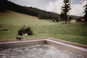 Outdoor spa tub - Apartment 'Im Heustock, 130qm' with Shared Terrace, Shared Garden and Wi-Fi (Titisee-Neustadt)