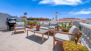Terrace/patio - Townhouse w/ Terraces, Garden & Shared Pool (Nerja)